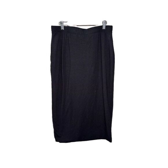 MAURICES Long Maxi Skirt‎ Black Elastic Waist Stretch Size Medium - Picture 1 of 5